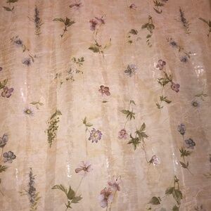 Croscill pale yellow floral shower curtain